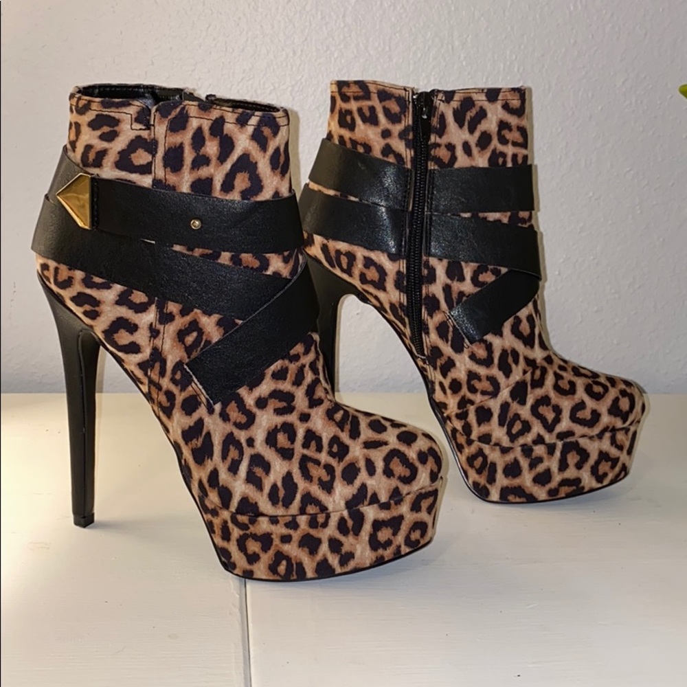 Qupid leopard print heels - Picture 4 of 7